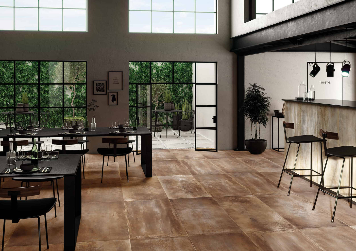 24x48 Metallica Corten porcelain tile - Industry Tile