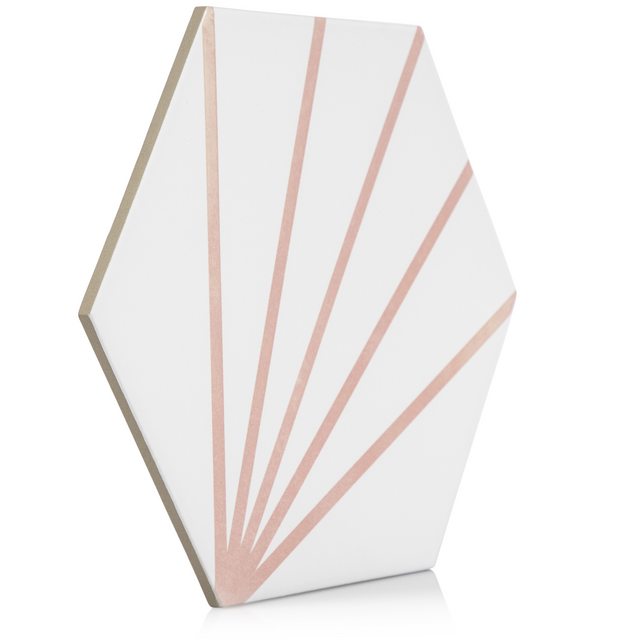9x10 Palm Bay hexagon Light Pink porcelain tile - Industry Tile