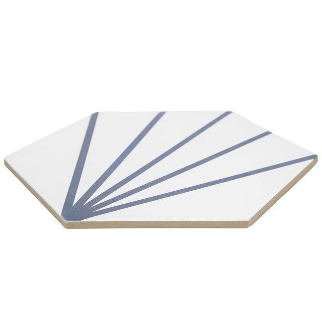 9x10 Palm Bay hexagon Light Blue porcelain tile - Industry Tile