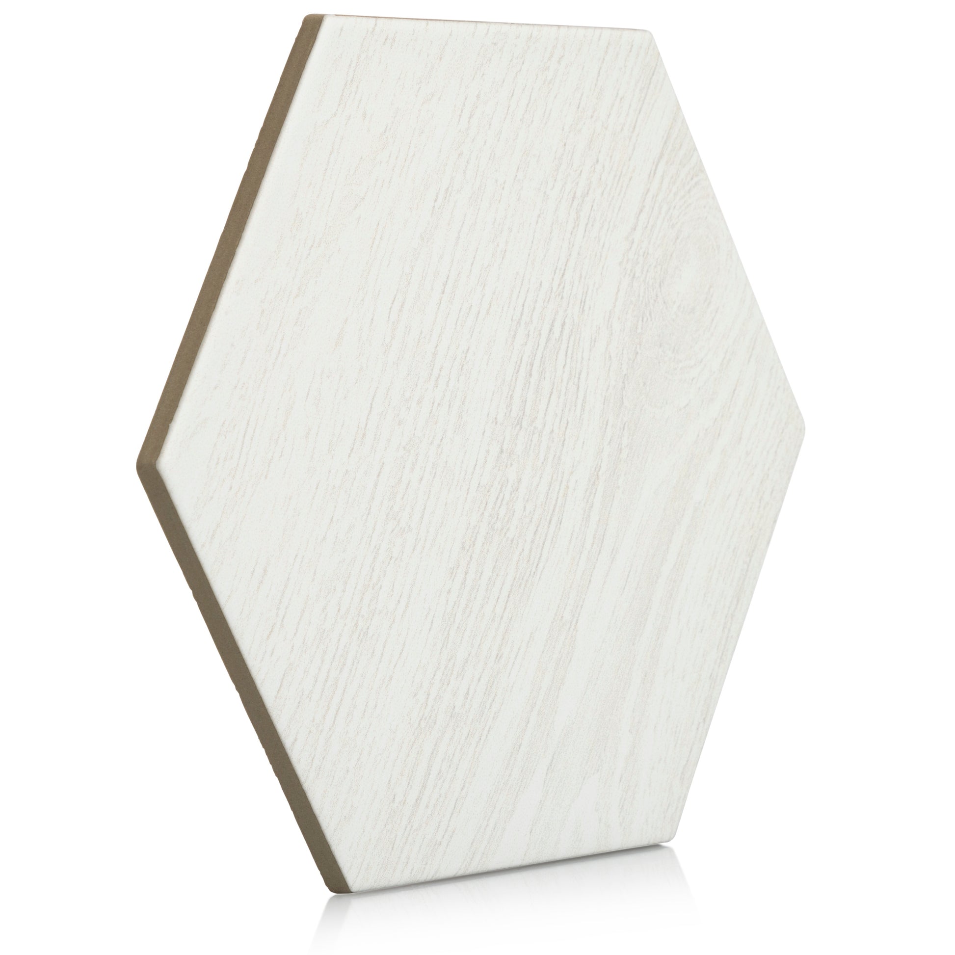 Woodside 8x10 White hexagon porcelain tile - Industry Tile