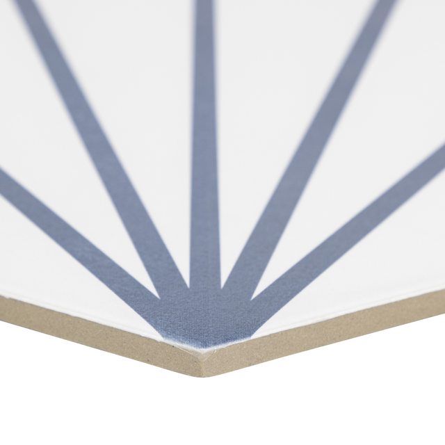 9x10 Palm Bay hexagon Light Blue porcelain tile - Industry Tile