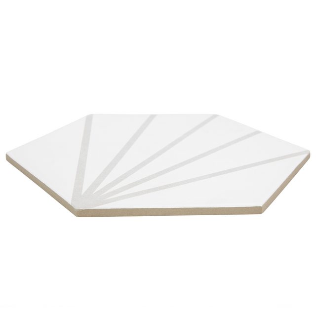 9x10 Palm Bay hexagon Light Grey porcelain tile - Industry Tile