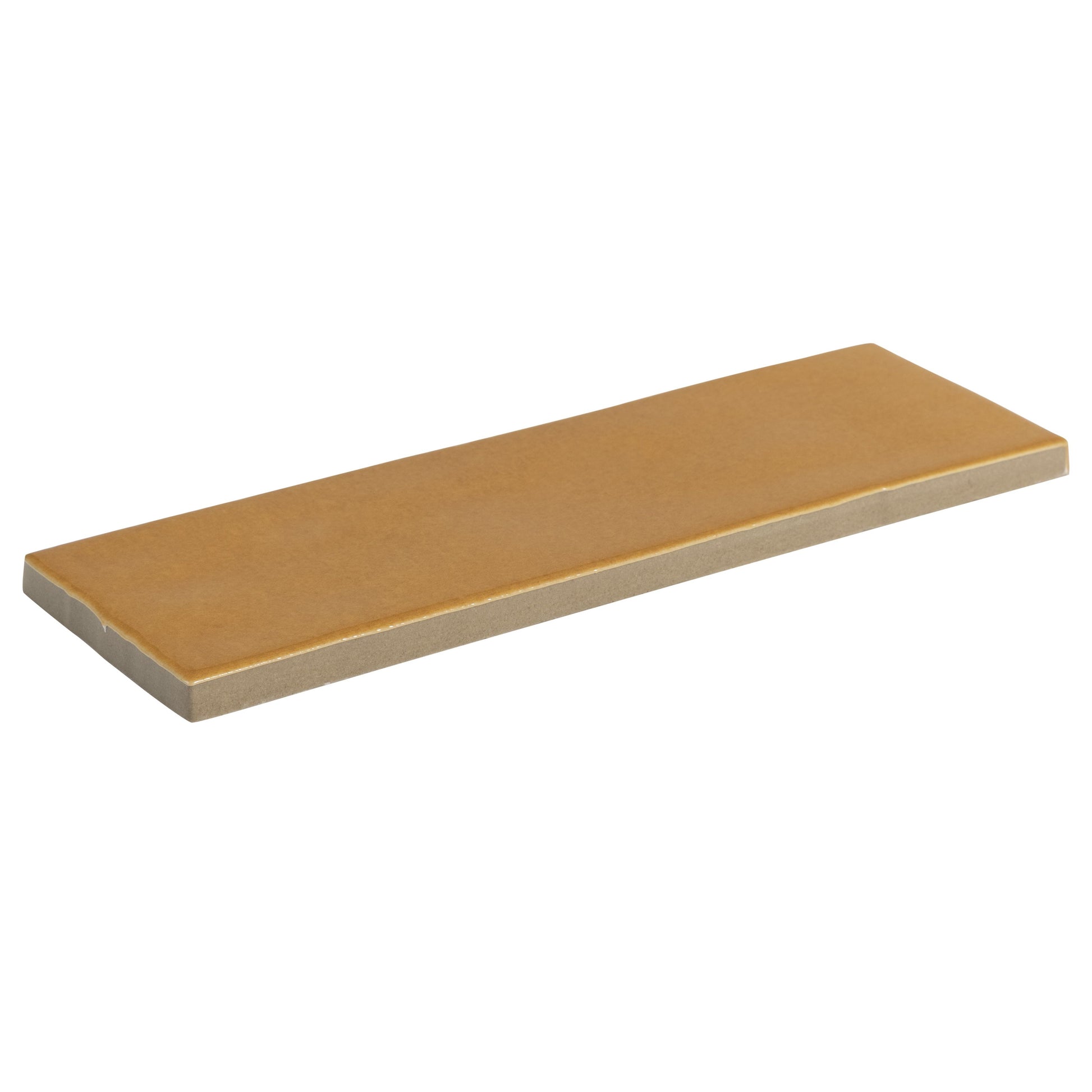 2.5x8 Tribeca Mustard Gloss porcelain tile - Industry Tile