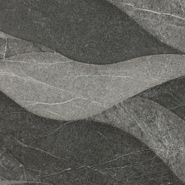 13x22 Persia Black tear relieve wall tile - Industry Tile