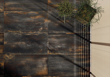 24x48 Metallica Black porcelain tile - Industry Tile