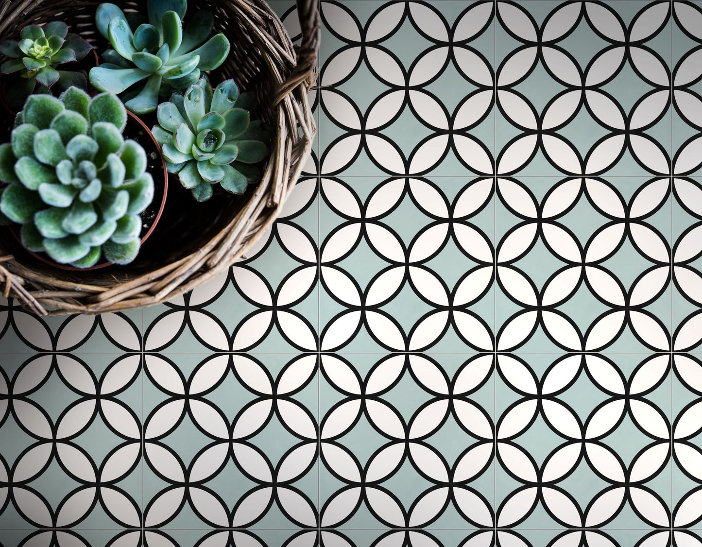 8x8 Bold Mint porcelain tile - Industry Tile