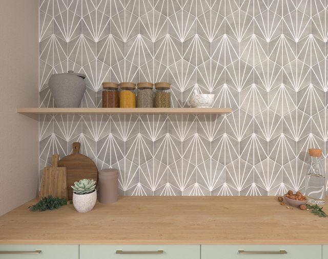 9x10 Palm Bay hexagon Dark Grey porcelain tile - Industry Tile