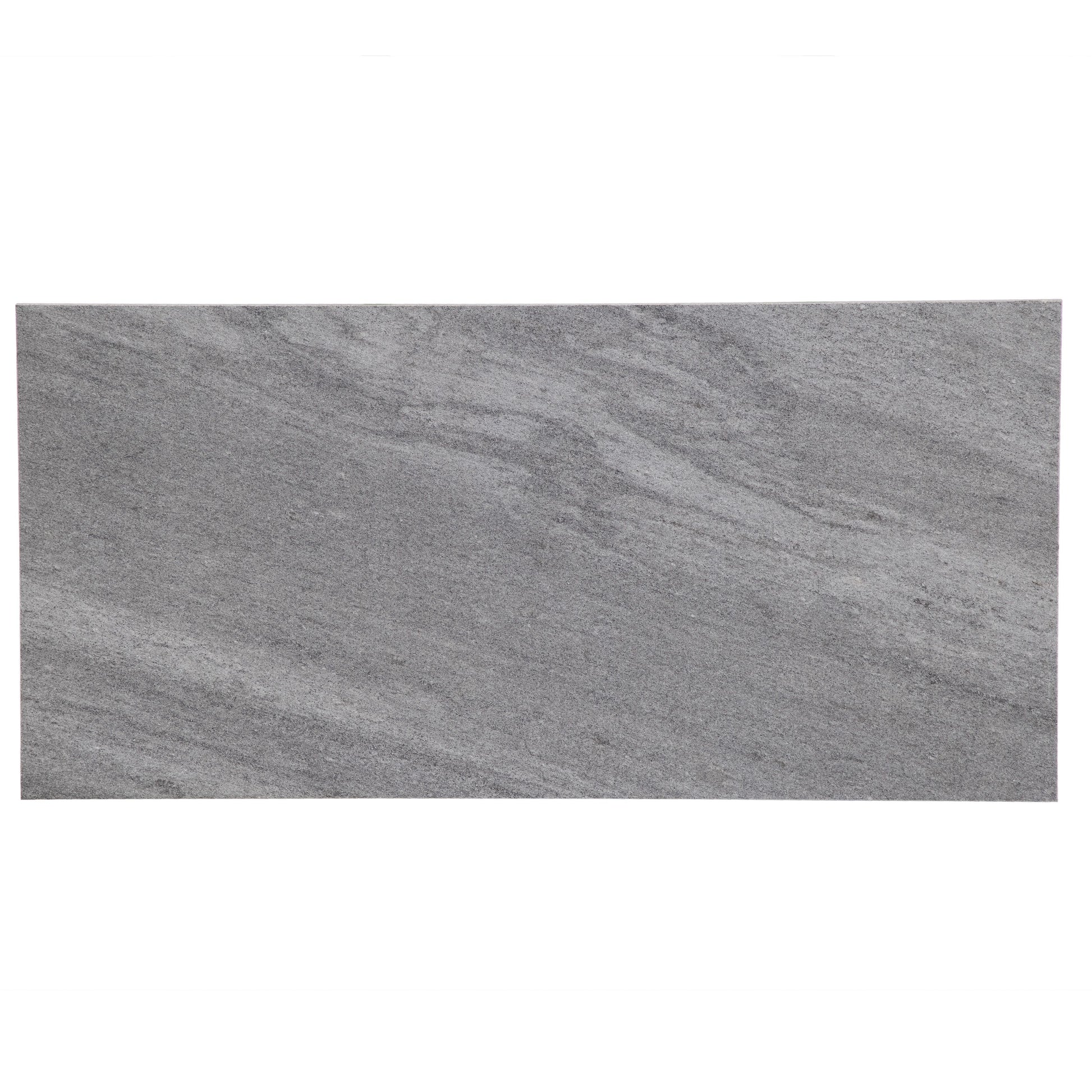 12x24 Quartzite Gray matte porcelain tile (made in USA) - Industry Tile