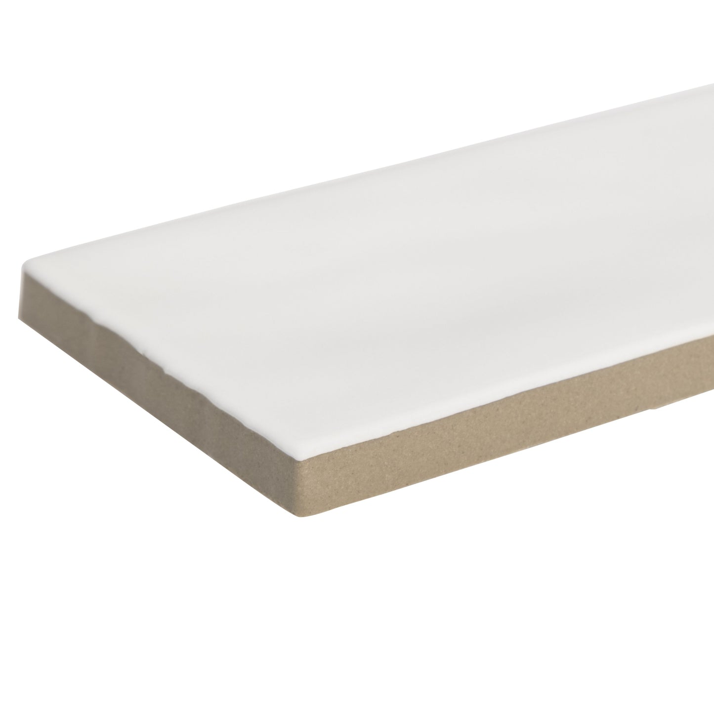 2.5x8 Tribeca White Gloss porcelain tile - Industry Tile