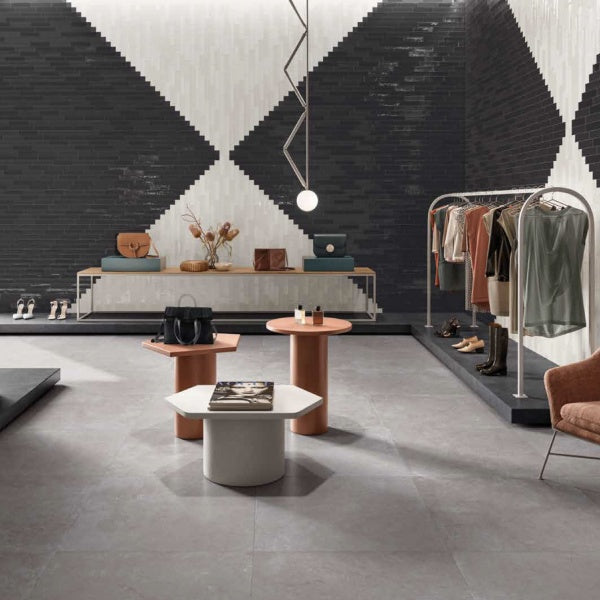 2x10 Modern Brick White Matte porcelain tile - Industry Tile