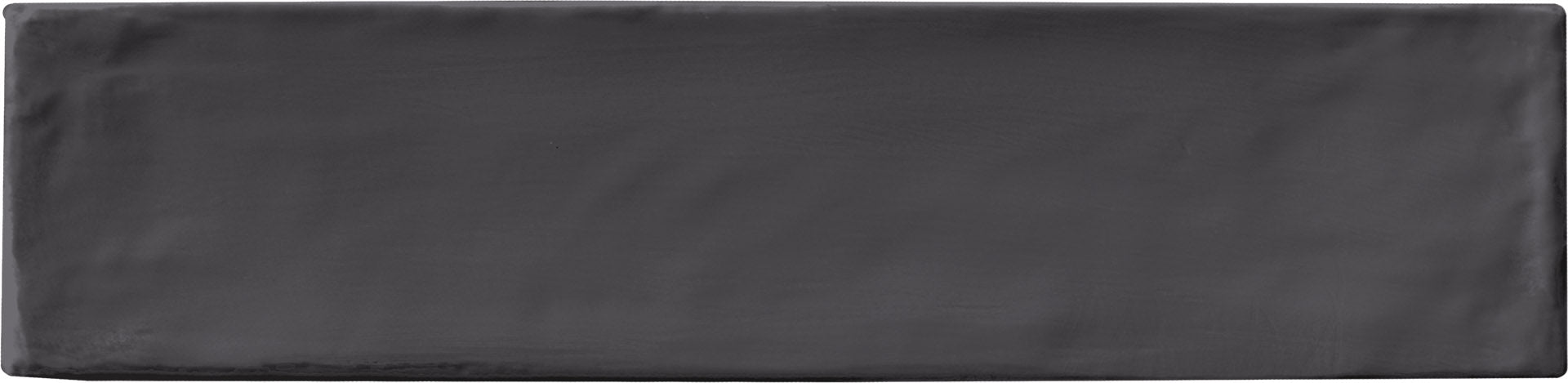 2x10 Modern Brick Black Matte porcelain tile - Industry Tile