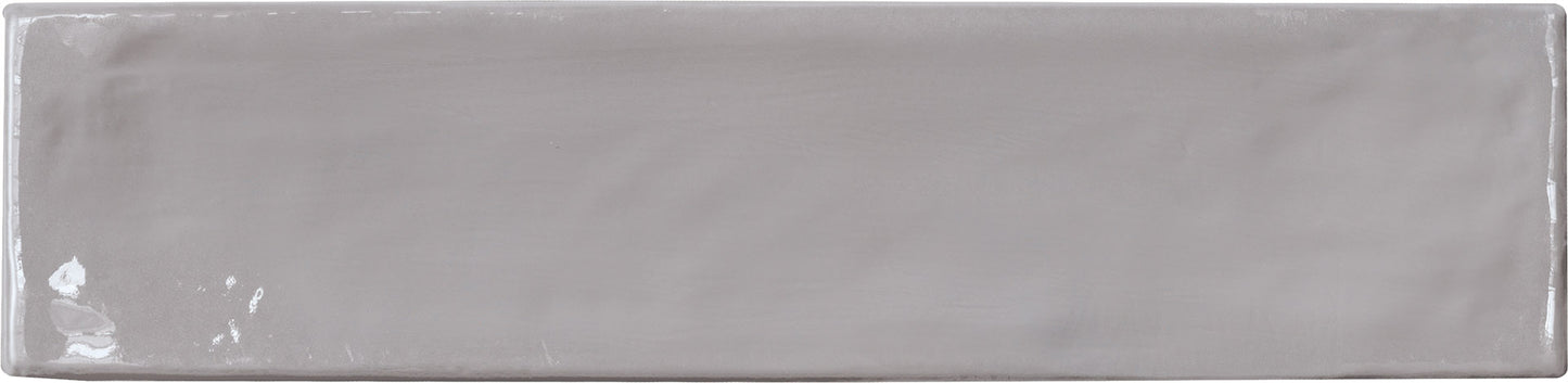 2x10 Modern Brick Gray Gloss porcelain tile - Industry Tile