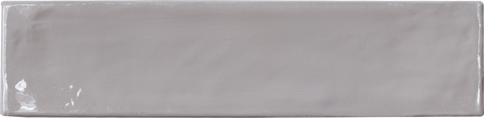 2x10 Modern Brick Gray Gloss porcelain tile - Industry Tile