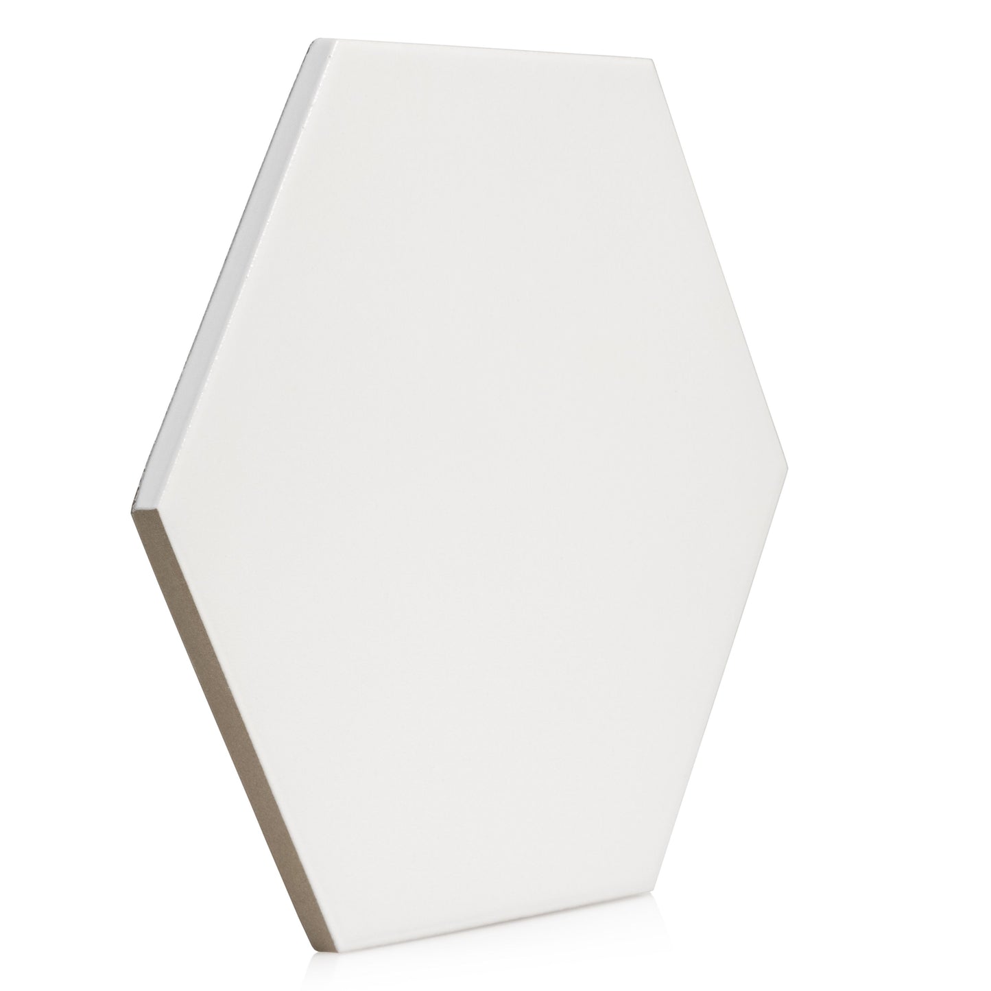 7.8x9 Tribeca Hexagon White porcelain tile - Industry Tile
