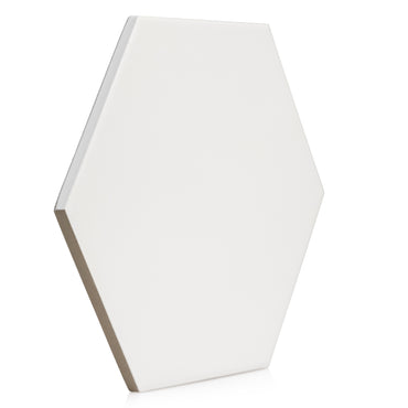 7.8x9 Tribeca Hexagon White porcelain tile - Industry Tile