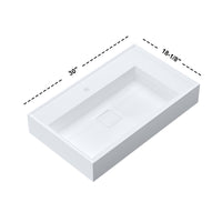 Wall Mounted Double ADA Bathroom Sink - White - 30"