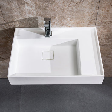 Wall Mounted Double ADA Bathroom Sink - White - 24"