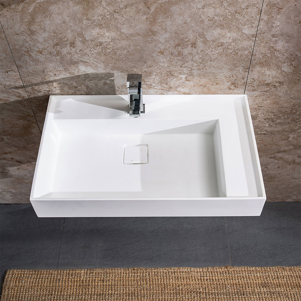 Wall Mounted Double ADA Bathroom Sink - White - 30"