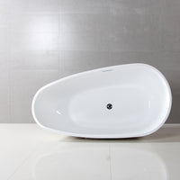 Freestanding Acrylic Oval Bathtub 55.13"x29.5"