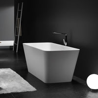 Freestanding Soaking Solid Bathtub 59"x26" - Matte White