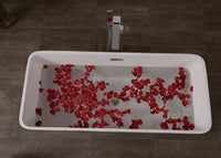 Freestanding Soaking Solid Bathtub 59"x26" - Matte White