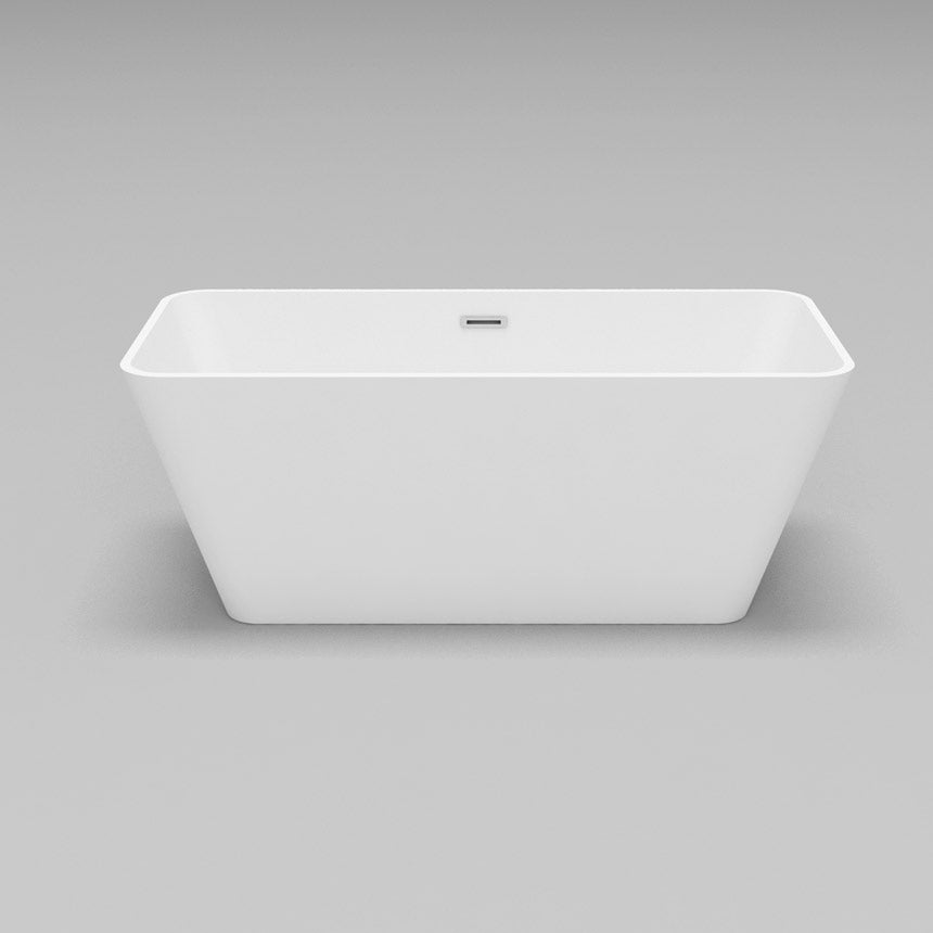 Freestanding Soaking Solid Bathtub 59"x26" - Matte White