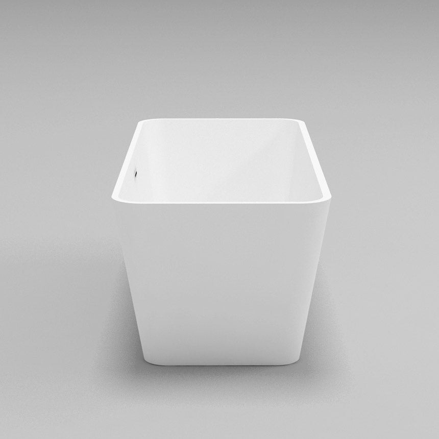 Freestanding Soaking Solid Bathtub 59"x26" - Matte White