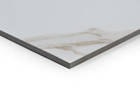 12x24 Calacatta Gold Base & Wave white body wall tile (sold seperately)