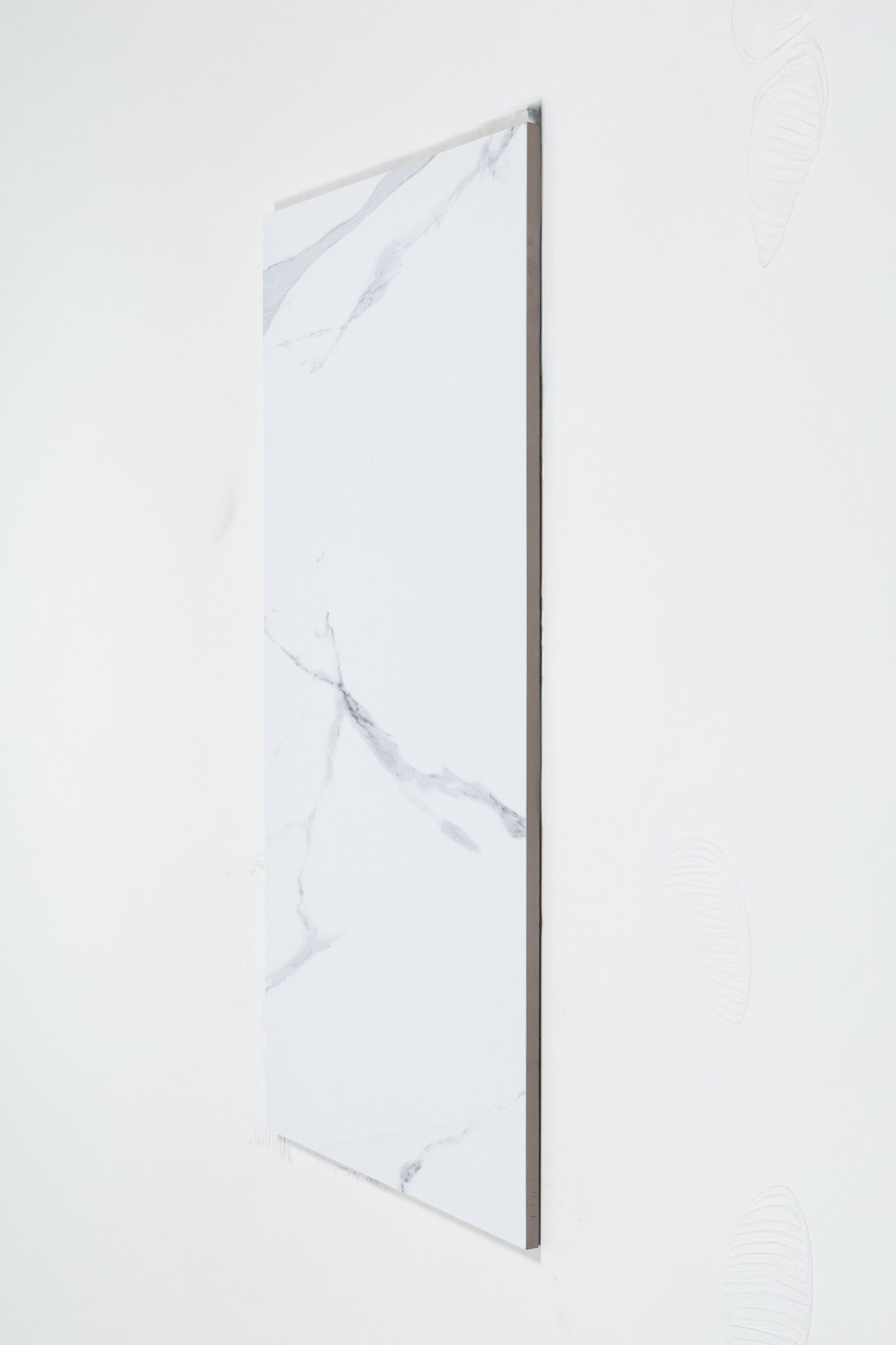 12x24 Carrara Gray Base & Wave white body wall tile (sold seperately)