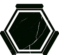 Hexelle Black Marble Night Matte Porcelain Hexagon Tile – 8.66x9.84