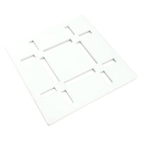 Shower Drain Grate Kit 4" Stainless Steel (White) - Dash Design