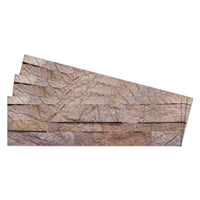 Forest Brown- Self-Adhesive 3D Peel & Stick Real Stacked Stone Tiles [Pack of 10]