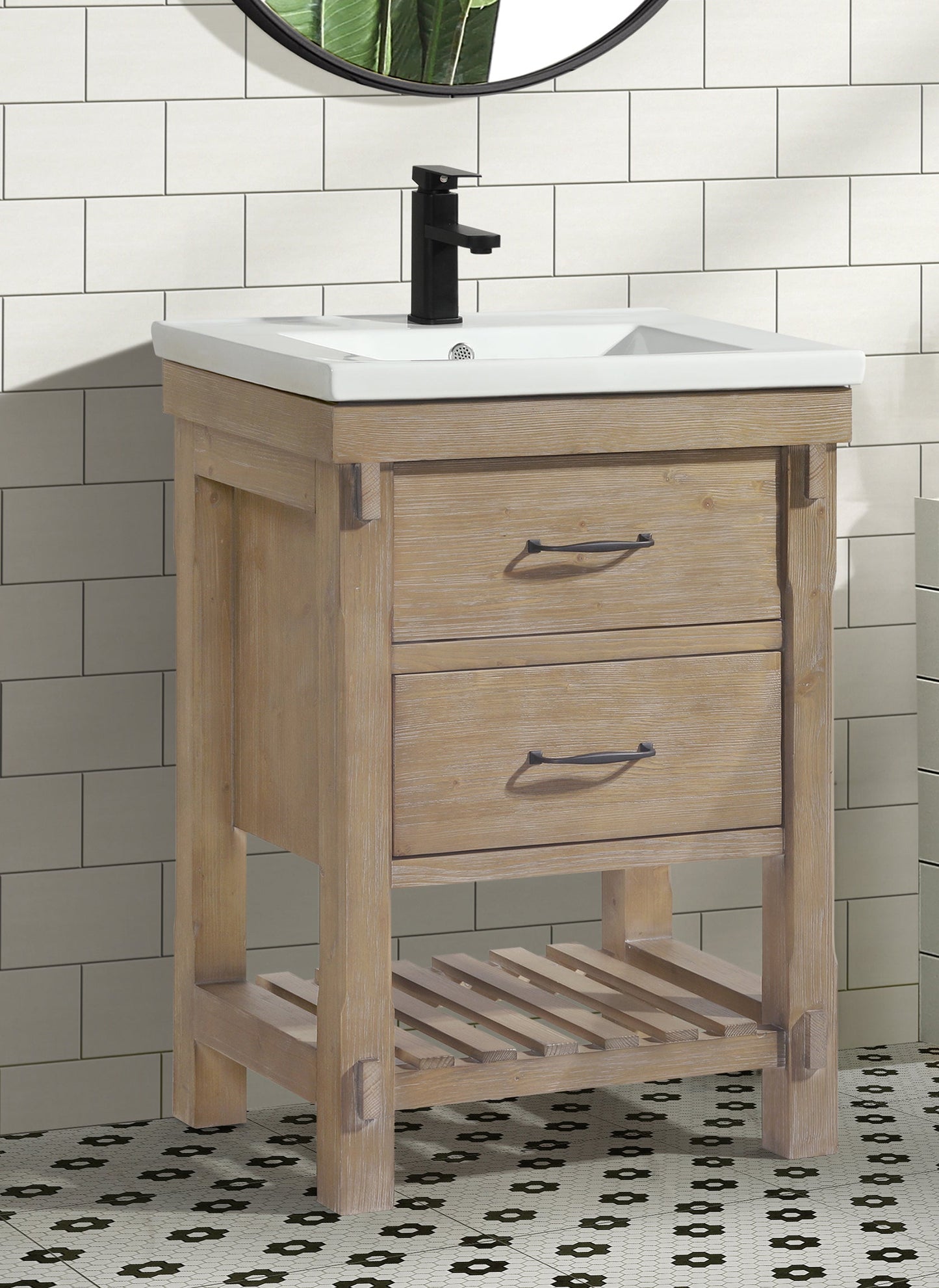 Marina 24" Bathroom Vanity Weather Fir Finish