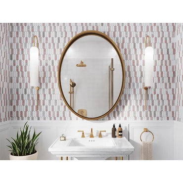 Vellora Rosé Thassos Picket Polished Natural Stone Mosaic Tile