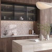 Vellora Rosé Thassos Penny Round Polished Natural Stone Mosaic Tile