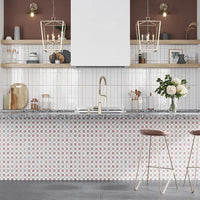 Vellora Rosé Thassos Clipped Corner Polished Natural Stone Mosaic Tile
