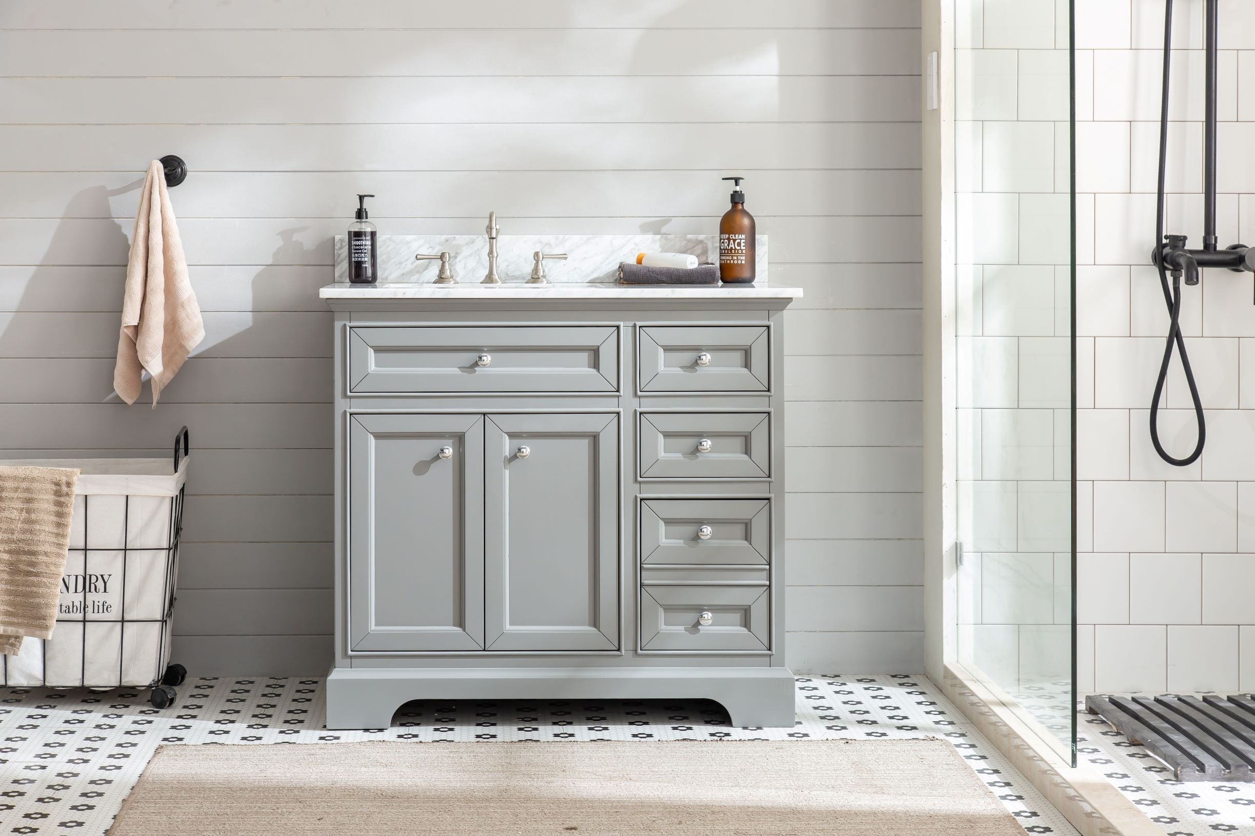 South Bay 36" Bathroom Vanity Gray