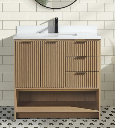 San Diego 36" Freestanding Bathroom Vanity Oak