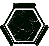Hexelle Black Marble Night Matte Porcelain Hexagon Tile – 8.66x9.84