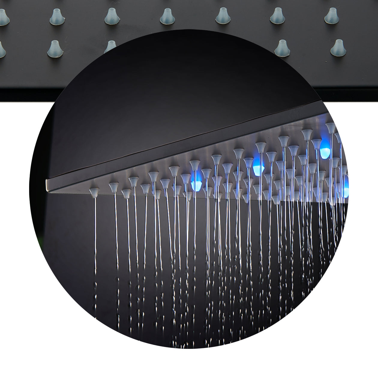 12-inch or 16-inch Wall Mount Matte Black Rain Shower Head with Thermostatic Faucet and Tub Spout - Immerse in a Blissful Shower Experience