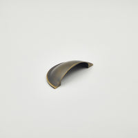 Half Circle Antiqued Brass Knob Handles