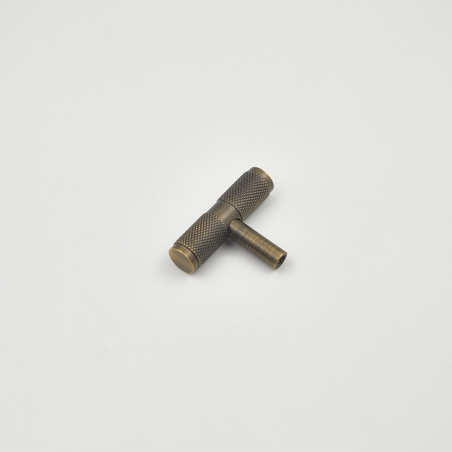 Knurled Solid Brass T Knob Cabinet Handles