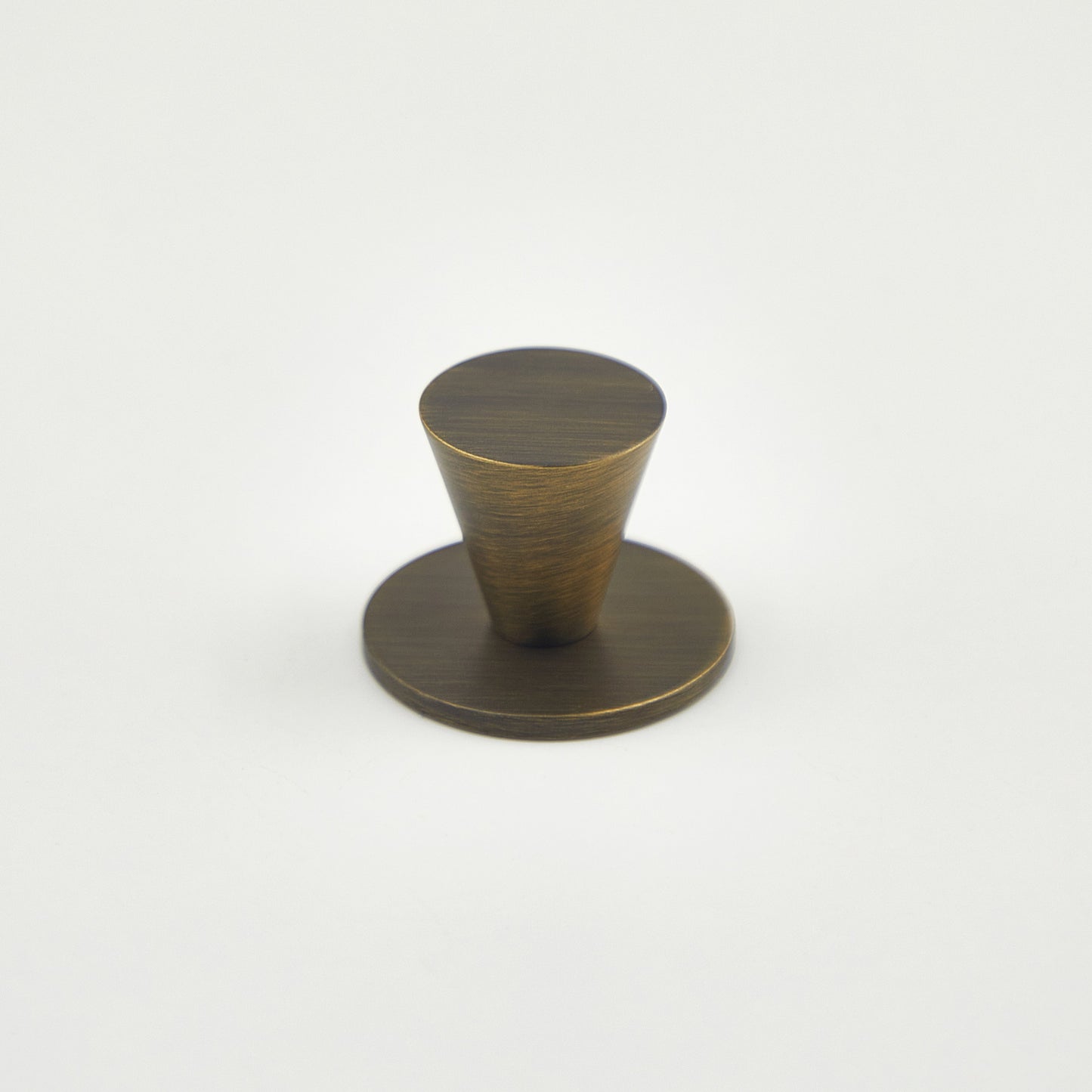 Cone Antiqued Brass Cabinet Knob