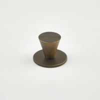 Cone Antiqued Brass Cabinet Knob