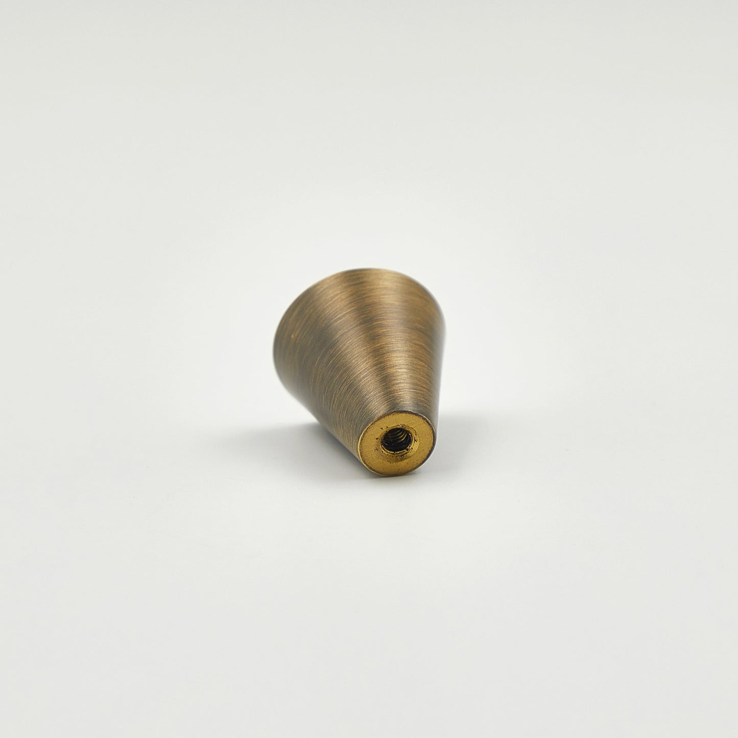 Cone Antiqued Brass Cabinet Knob