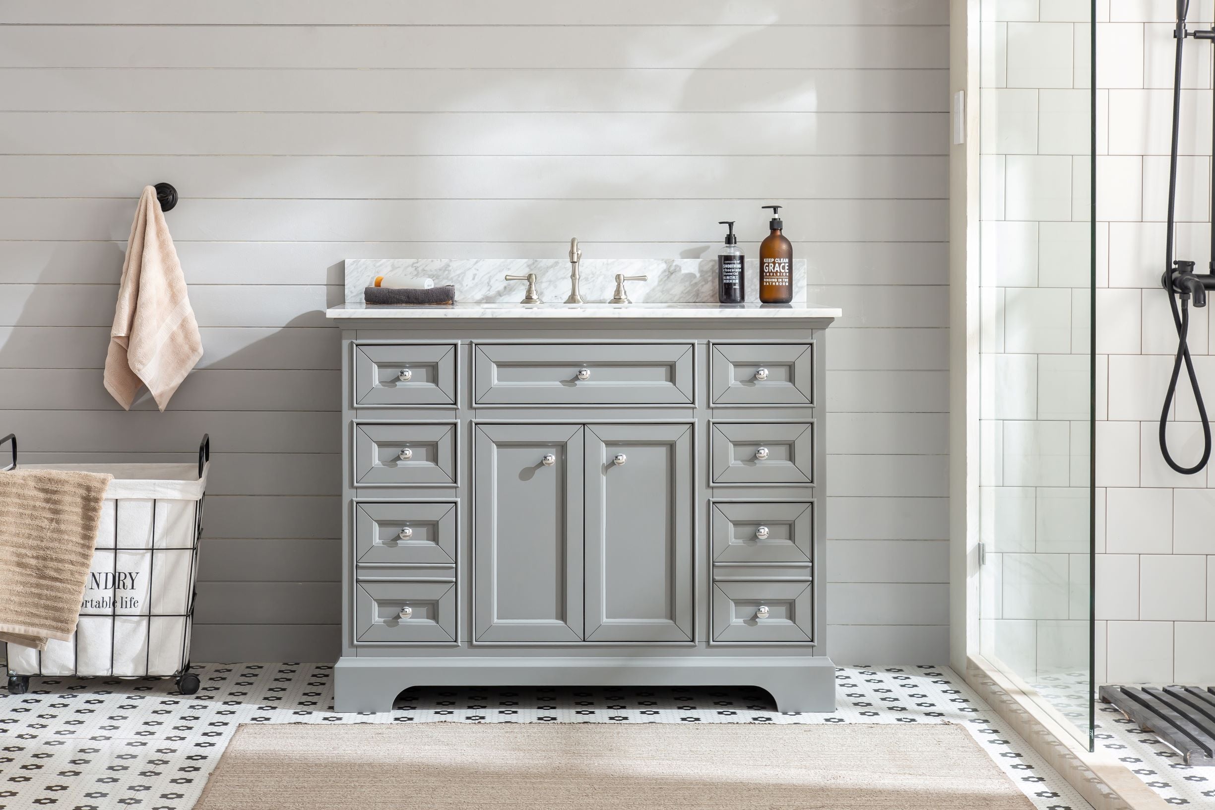 South Bay 42" Bathroom Vanity Gray