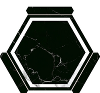 Hexelle Black Marble Night Matte Porcelain Hexagon Tile – 8.66x9.84