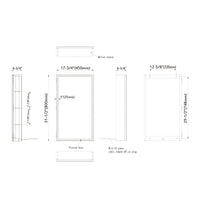 LED Alu Medicine Cabinet w/ Induction Switch 18"x31"