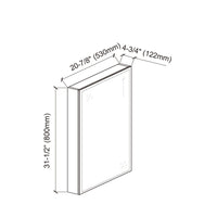 LED Alu Medicine Cabinet w/ Induction Switch 21"x31"