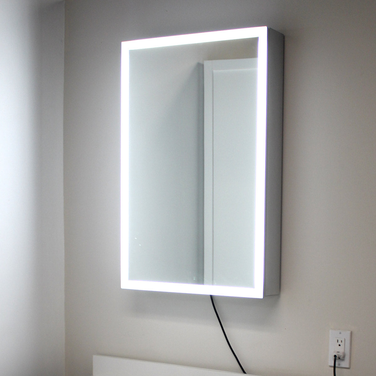 LED Alu Medicine Cabinet w/ Induction Switch 21"x31"